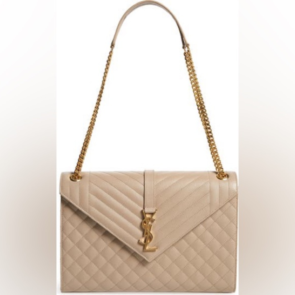 Saint Laurent Classic Monogram Envelope Satchel Mixed Matelasse Leather Large - Picture 15 of 17